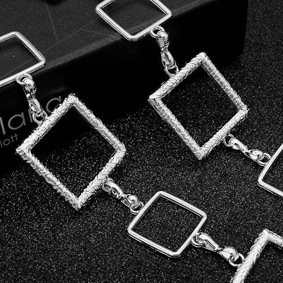 Midjekedja i metall för kvinnor Kedjebälte för klänningar, silver