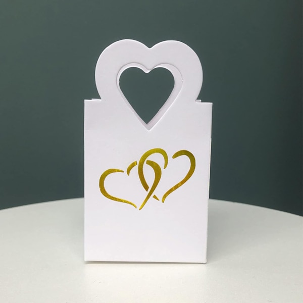 50 stk. Papir Candy Boxes, Søde Bryllupsgaveæsker, DIY Festgaveposer, DIY Festpakker, Kreative Papir Godbidæsker til Julefest