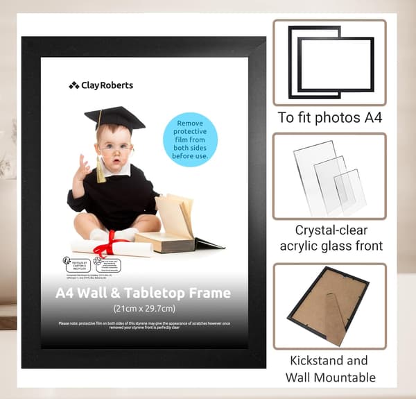 A4 Ramme, Sort A4, Certifikatramme, Kunsttryk Plakatramme, 21cm x 29,7cm Billedrammer