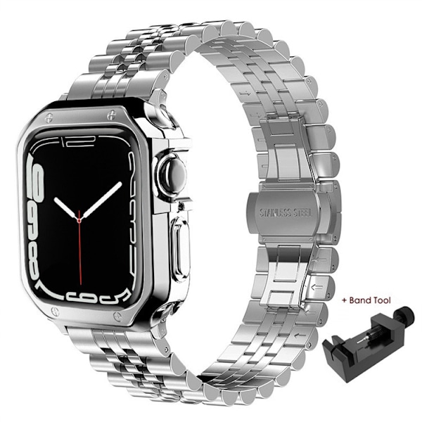 Slim Metal Strap Compatible with Apple Watch Straps 41mm 40mm 38mm for Women,Stainless Steel Apple Watch Strap Replacement, Silver