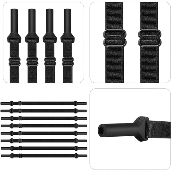 8 stk. justerbar brillerem, briller tilbehør, solbriller kæde, sportsbriller rem, briller holder, universel briller holder Children's models 17CM