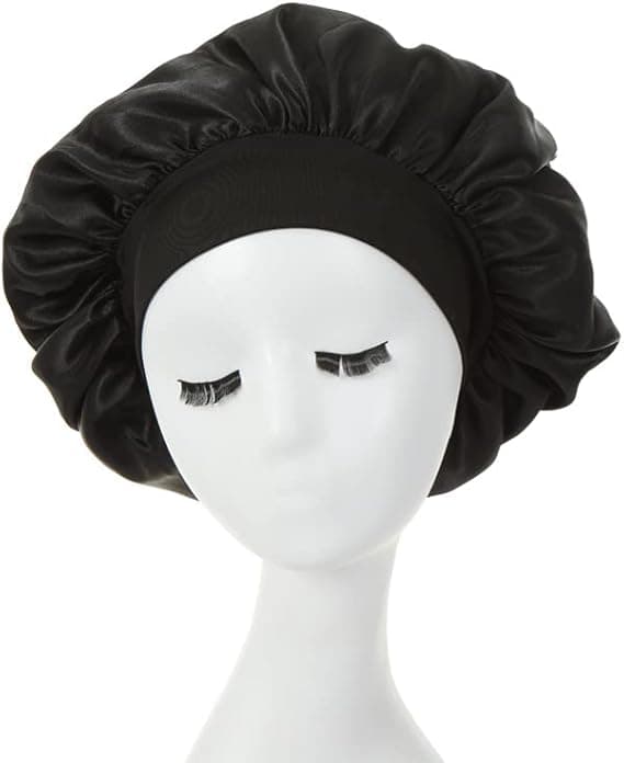 Hårbonnet för Sömn, Siden/Satin Bonnet med Elastik - För Kvinnor & Flickor. Perfekt för Makeup, Vård & Sömn.