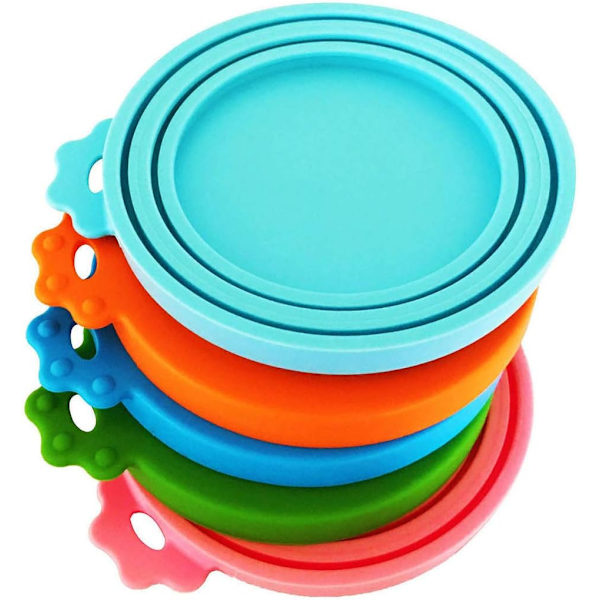 Pet Jar Låg/Universal BPA-fri og opvaskemaskine sikker/Silikone Pet Food Jar Låg