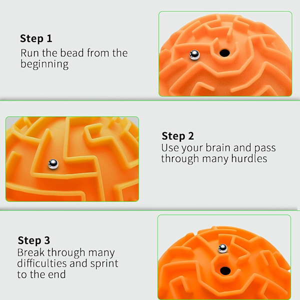 3D Gravity Memory Sequential Maze Ball Puzzle Legetøj Gaver til Børn Voksne - Udfordringer Spil Elsker Tiny Balls Hjerne (Blå)