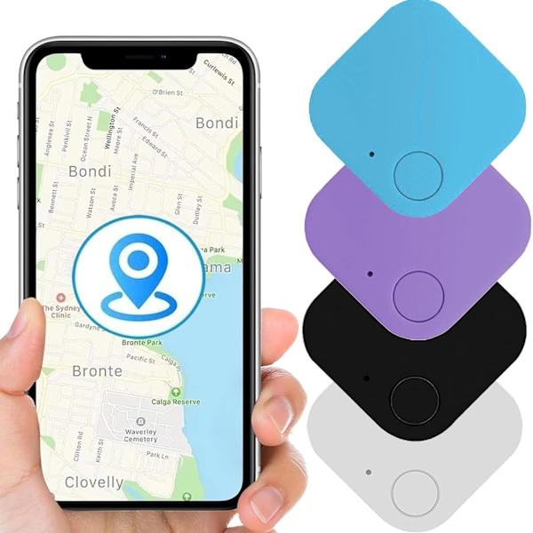 4 kpl Avaimenlöytäjiä, Älykäs Bluetooth-paikannin Hälytyksen ja Kadonneen Esineen Paikannuksen kanssa, iOS ja Android Yhteensopiva