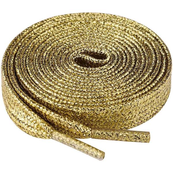 2 par glitrende skolisser flate skolisser Hell Gold