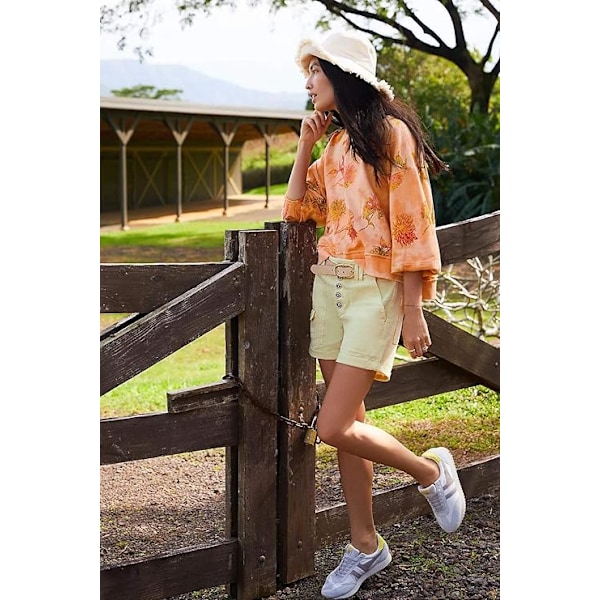 Dam floppy hatt beige