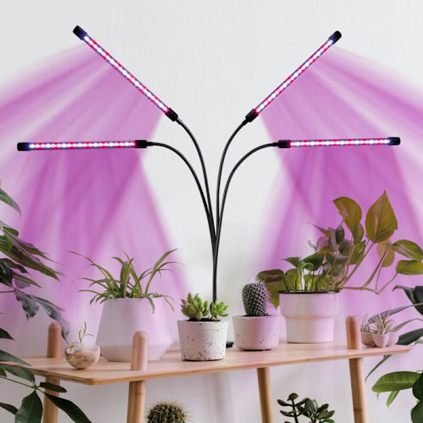Vækstlys 4 Hoveder 80 LED til Planter