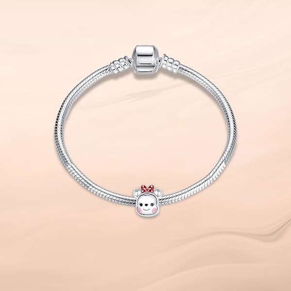 Hvite Kobber Cubic Zirconia Anheng Charms for Armbånd color 1