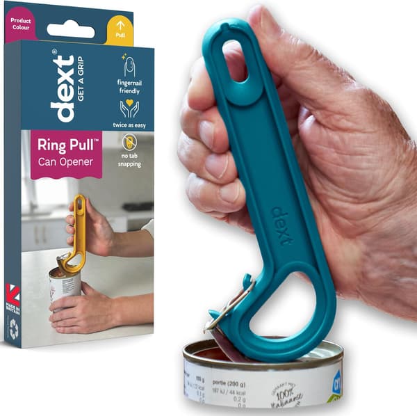 Ring Pull & Pop Top dåseåbner (blågrøn og gul) Nem at åbne alle dåser med trækflig til ældre, sodavand, kæledyrsfoder, kattedåser, øl