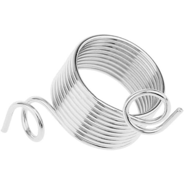8 st Stickade Loopar i Rostfritt Stål Garn Guide Fingerhållare, Virkningsring Set, för Handvävning Hook Line Supplies