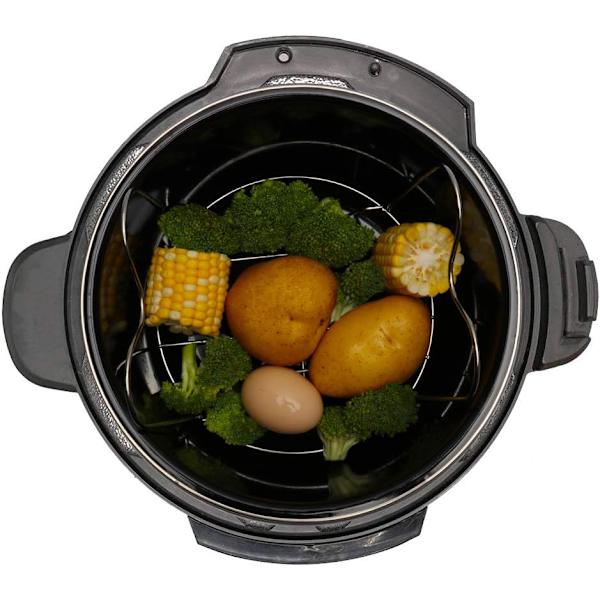 Höyryteline, jossa kahvat, yhteensopiva Instant Pot -lisävarusteiden kanssa, 3 litraa, 5 litraa, painekattilan ritilä, höyryteline