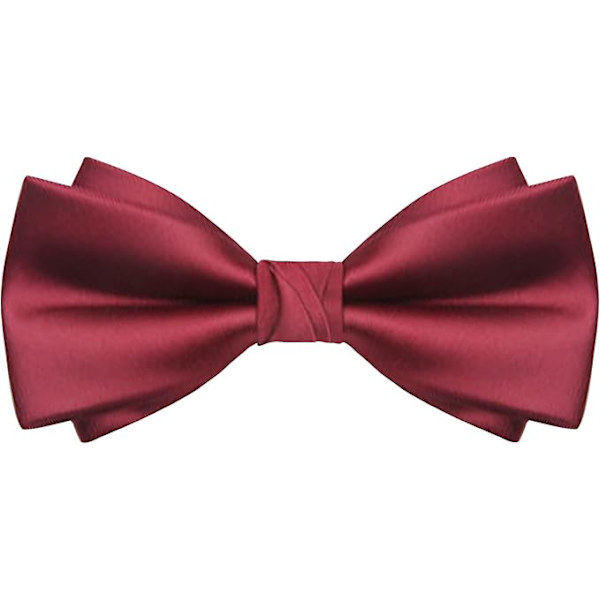 Herrar Förbundna Flugor Batwing Fluga med Justerbar Hakkrok Wine red