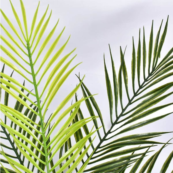 12 stk. kunstige palmeblade planter kunstige palmeblade tropiske palmeblade grønt plante til blade hawaiiansk fest