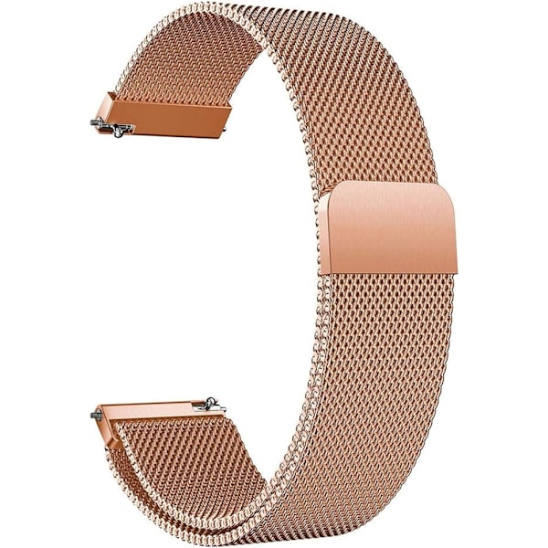 Mesh klockarmband metall ersättning armband magnetiskt spänne 20mm Rose gold