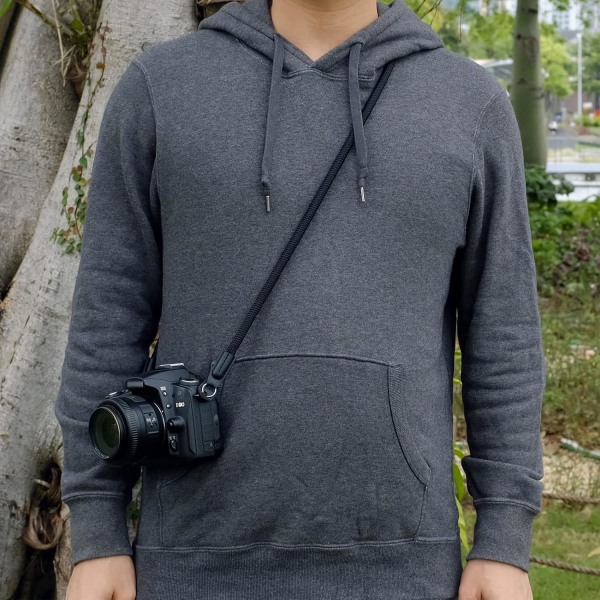 Kamerarem，Kompatibelt med Sony Canon Nikon Fuji DSLR SLR Spegellöst kamerarep 100cm Svart