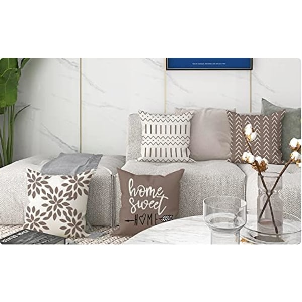 Sæt med 4 dekorative pudebetræk Sofa pudebetræk Dekorative sofa pudebetræk Linned udendørs pudebetræk Dekorative til soveværelse, sofa 50x50cm