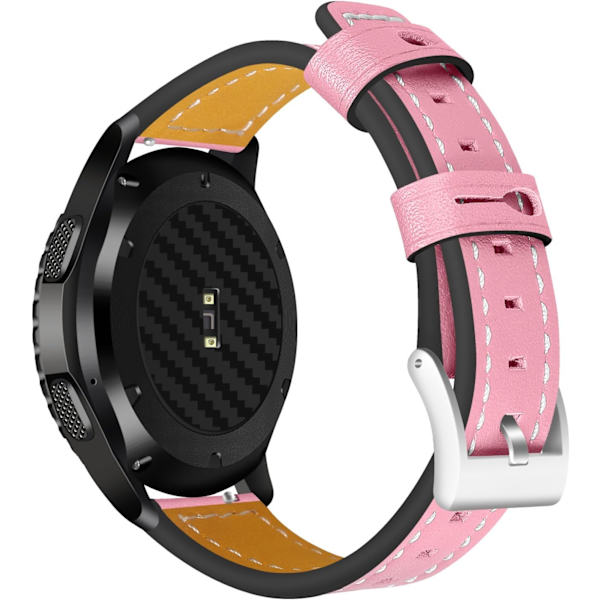 Kompatibel med Huawei Watch GT3/GT3 Pro 46mm Rem, 22mm Snabbkoppling Rem i Läder Mjuk Sport Ersättningsrem Rosa