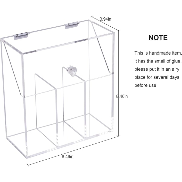 Dækket makeup børsteholder med støvtæt låg, stor kapacitet akryl klar kosmetisk børste opbevaringsarrangør