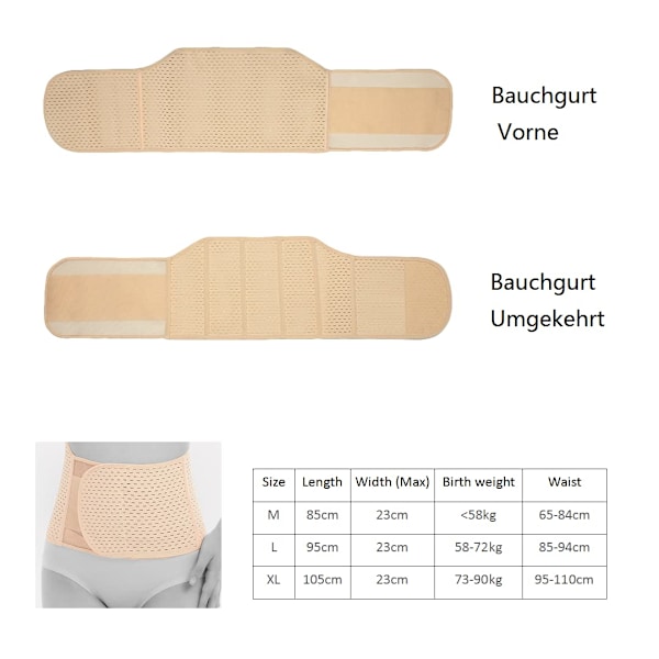 Postpartum mavebælte - Postpartum støtte mavebælte, M