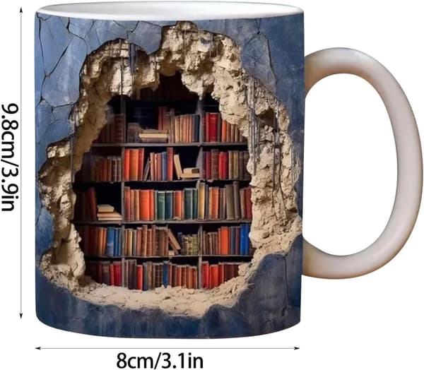 3D-effekt bokkopp, bibliotekhyllekopp, kreativ romdesign
