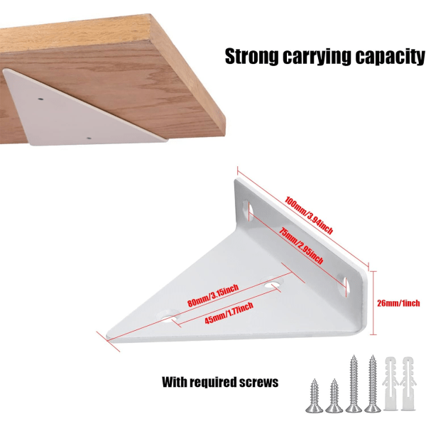 4 kpl kelluvia hyllynkannattimia kelluvia metalli kolmion muotoisia hyllynkannattimia piilotettu seinäkiinnitys hyllynkannattimet 16 ruuvilla olohuoneeseen