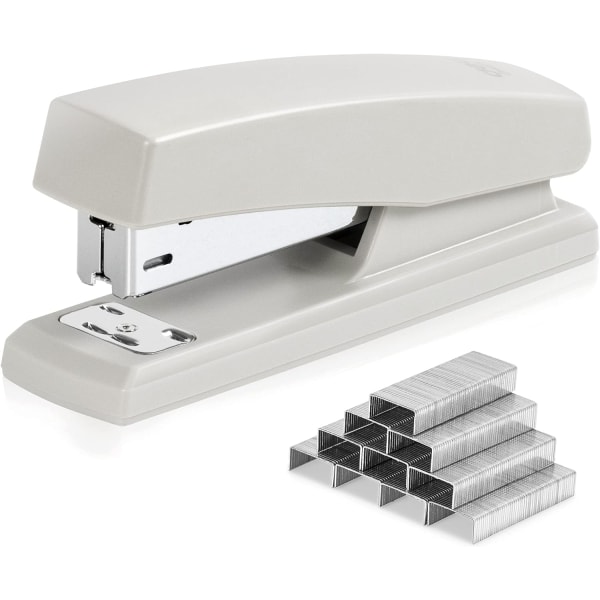 Stapler, Desk Stapler, Office Stapler, 25 Sheet Capacity, Finance Stapler Office Supplies Student Stationery, White