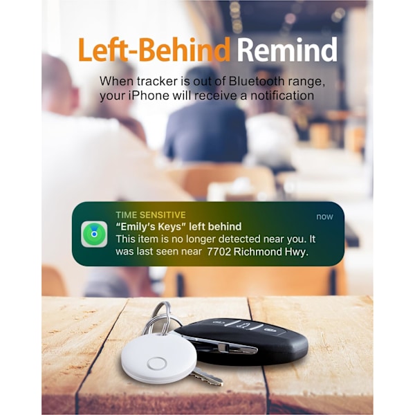 Matkatavaroiden seuranta, yhteensopiva Apple Find My:n kanssa (vain iOS), esineiden paikantaminen avaimille, matkatavaralle, matkalaukuille, lompakolle, IP67 vedenkestävä, 2 kpl