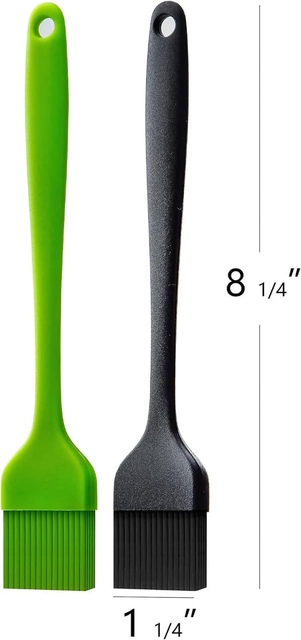 2-pack silikonpensel för bakning, matlagning, grillning, olja, smörsås