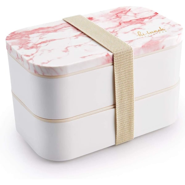 Bento Box för vuxna och barn - 1,6 L Lunchbox med set, BPA-fri, läckagesäker