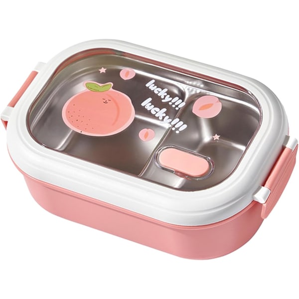 Bento Matboks, Robust Termisk Matboks i Rustfritt Stål, Sikker, Bærbar for Kontoret Pink