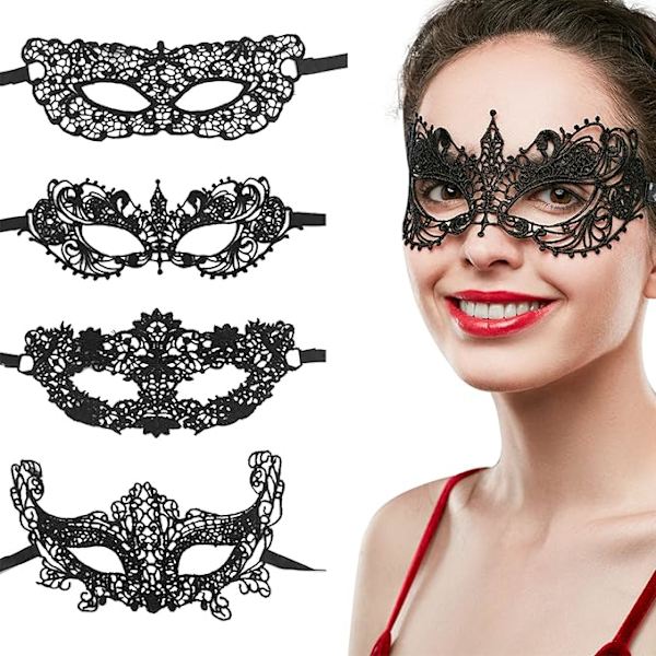 Naamio, Venetsialaiset Naamiot Naisille, Seksikäs Venetsialainen Silmänpeite Pitsi Naamio Halloweenin Naamiaiselle Karnevaaliasuun Juhliin, Musta