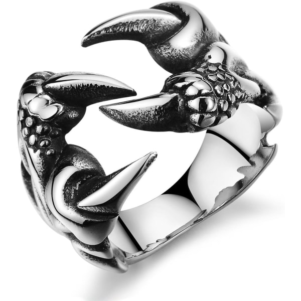 Dragon Claw sormus, Miesten Dragon Ring Wild Alondra Ring Goottilaiset sormukset miehille