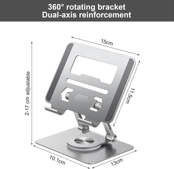 Tabletstativ, 360° roterende laptopstativ, stativ 12,9 tommer