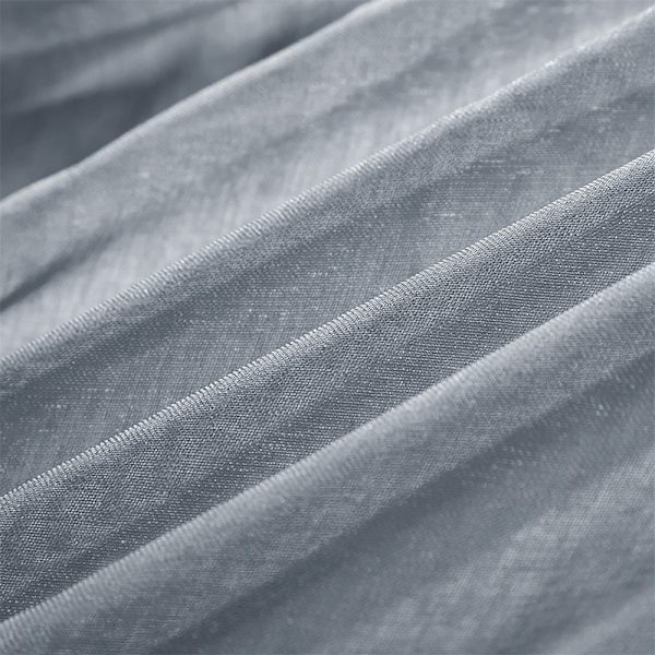 Transparenta gardiner voile gardin med öljetter färggradient dekorativ gardin fönstergardin för sovrum och vardagsrum, set med 2 Gray 107cm*160cm