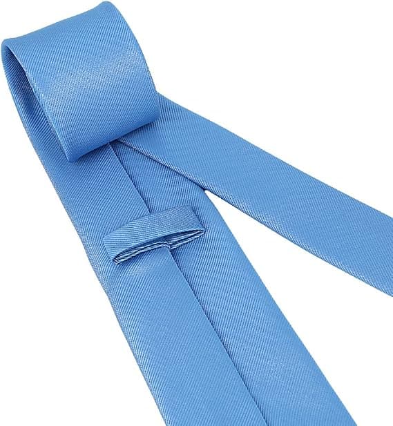 2 st blå klassiska herrslipsar vävda JACQUARD halsband