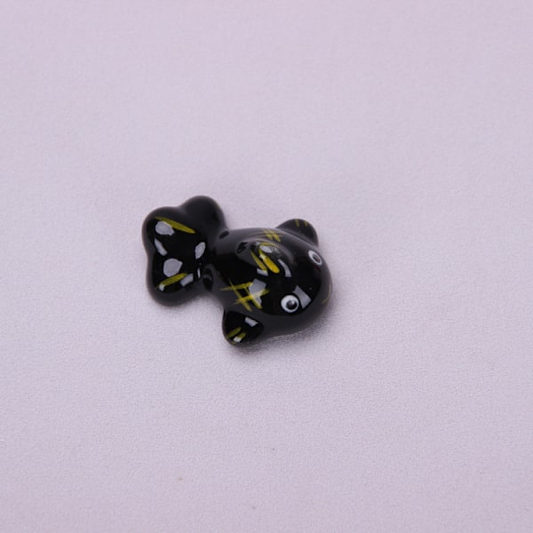 8 Små Dyrefigurer Dekorativ Fisk Pindholder Keramisk Dekorativ Pindholder Køkkenredskabsholder Tåler Opvaskemaskine Black