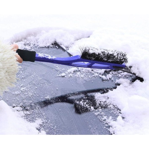 Snöborste & isskrapa bilborste - 2 i 1 snöborste skyffelborttagning Automatisk snöröjning Bilvindruta rengöringsverktyg