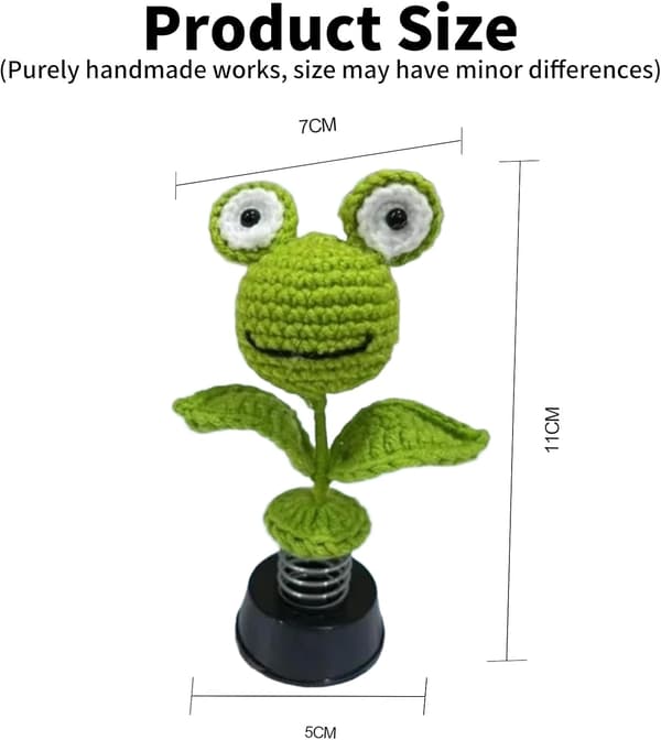 Bil Bobble Head Groda - 2st Rolig Instrumentbräda Tillbehör Inredning Virkade Bildelar Groda Svängande Prydnad
