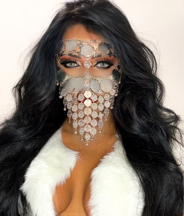 Münzschleier-Gesichtskette, Party-Bauchtanz-Schmuck