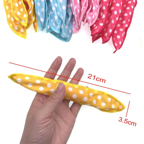 24 Varmløse Skum Hår Curlers til Langt og Mellem Langt Hår, Bløde Hår Svamperuller til Børn og Kvinder, Sov med Hår Ruller, Hår Styling Værktøjer
