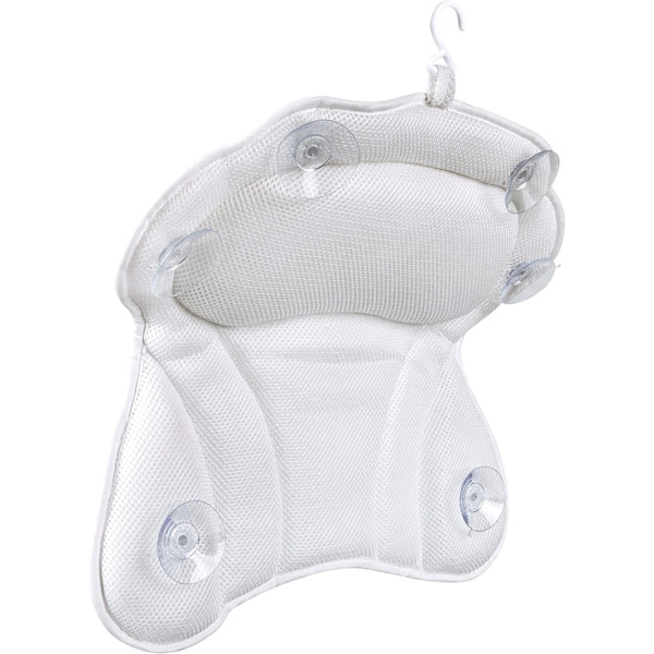 Kylpytyyny Spa-kylpyamme ergonomiseen kylpyammeeseen, niska-, pää- ja olkapäätyynyt, tukityyny, pääntuki - ylellinen pehmeä 3D-verkko