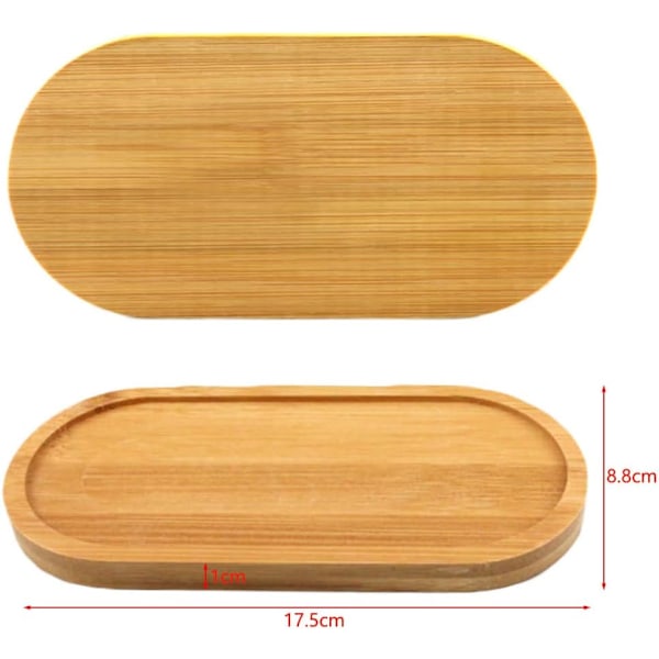 Bambubricka, 4-pack, Dekorativ bricka, Serveringsbricka