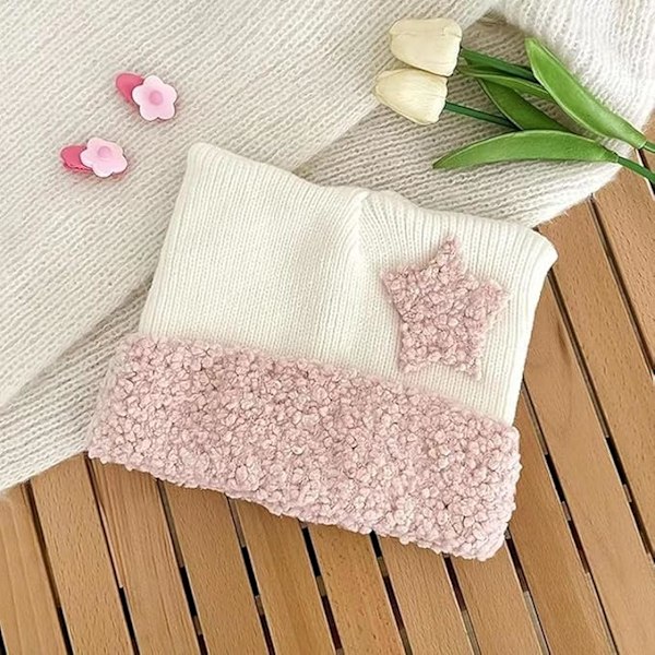 Kattmössa Y2k Beanie Stjärnlapp Stickad Hatt Y2k Tillbehör Kawaii Koreansk Gyaru Kläder pink
