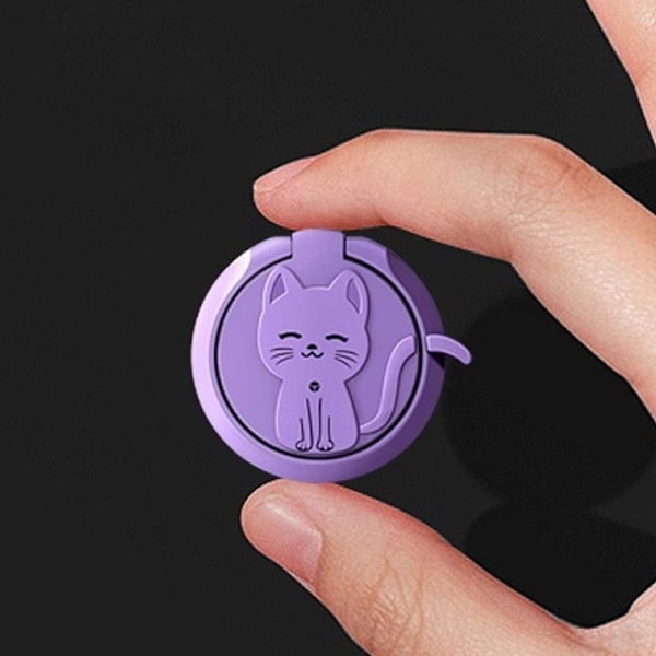 Kissa Sormus Metallinen Puhelinpidike Söpöt Puhelin Sormustelineet Purple