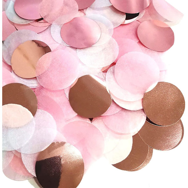 100g ruusukultaiset 1 tuuman konfetit, juhlat, syntymäpäiväkoristeet, häät, vuosipäivä, pyöreät, paperi, folio (ruusukulta, valkoinen, vaaleanpunainen)
