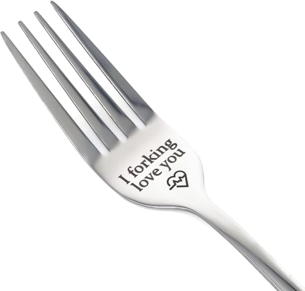 Forking Love You Sjove indgraverede gafler i rustfrit stål