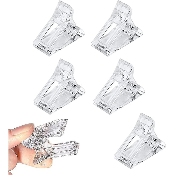 5-pack Clear Nagelklippare Gel Nail Extension Polygel Clear Nagelklipp Snabb