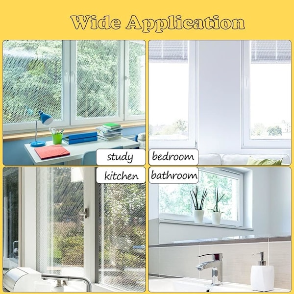 Vindue Myggenet, 3 Fly Screen Vindue Net Insektnet Insektnet Insekt Bi Myggenet med 3 Tapes Hvid white 1.5*2M