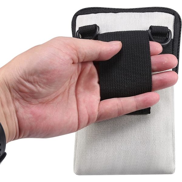 Mobiltelefon Skulderholster, Mobiltelefon Belteklipsholder, Skulder Messenger Bag Glidelås Crossbody off white Small size